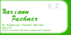 mariann puchner business card
